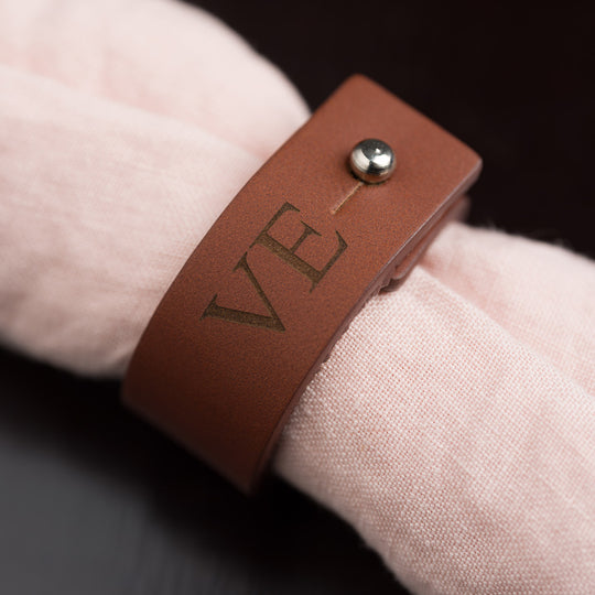 Aldo Serviettenring Leder mit Gravur