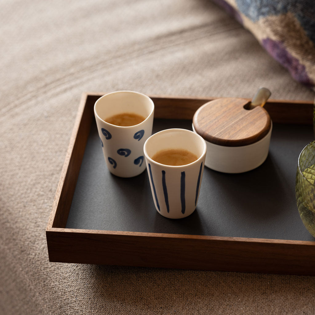 Camillo Tablett Linoleum Nuss Quadro