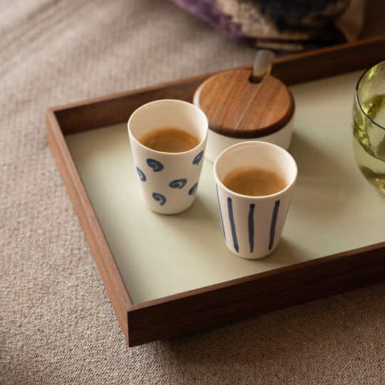 Camillo Tablett Linoleum Nuss Groß