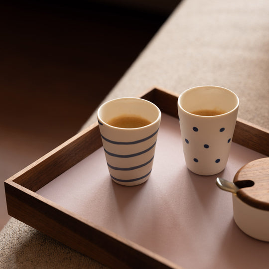 Camillo Tablett Linoleum Nuss Groß