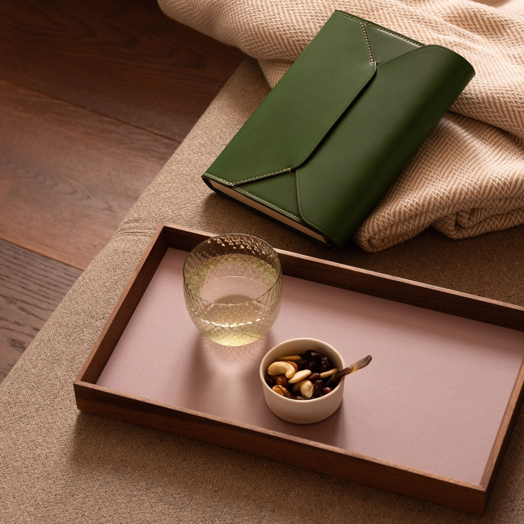 Camillo Tablett Linoleum Nuss Klein