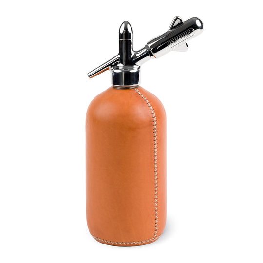 Florenz Soda Siphonflasche Leder Natur