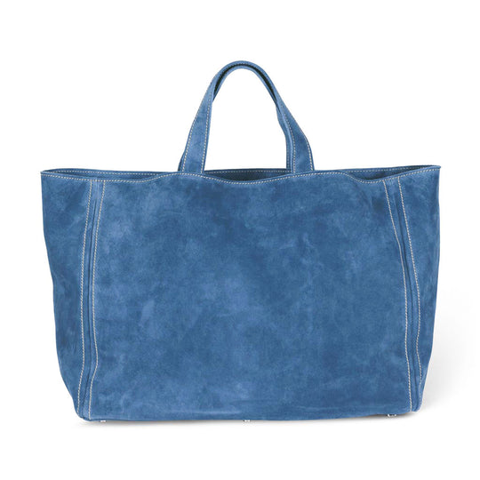 Lugano Shopper Leder Blau