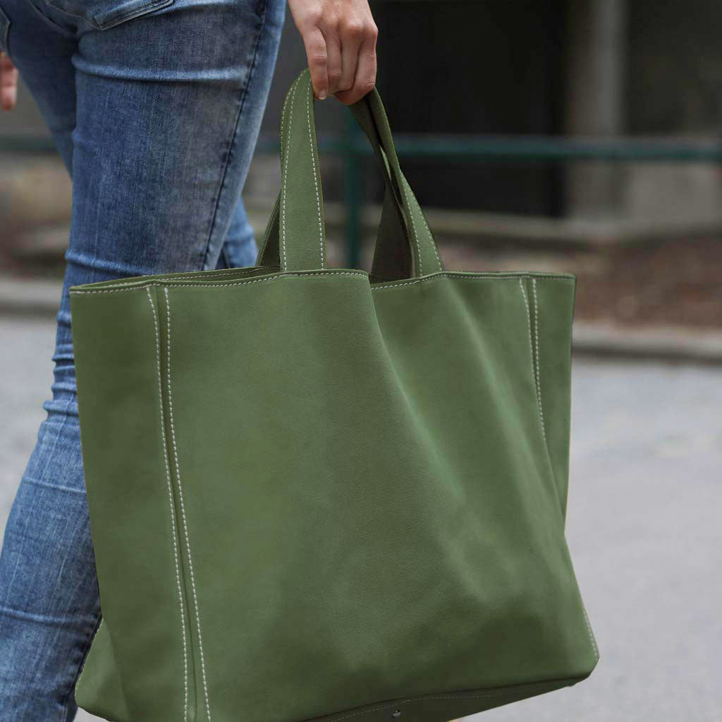 Lugano Shopper Leder Grün