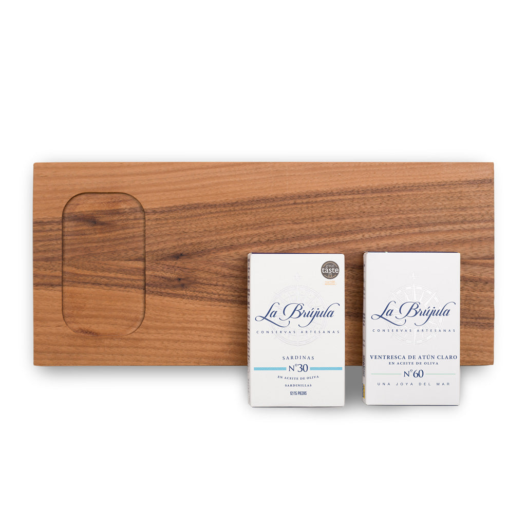 Marina Sardinenbrett Nussholz