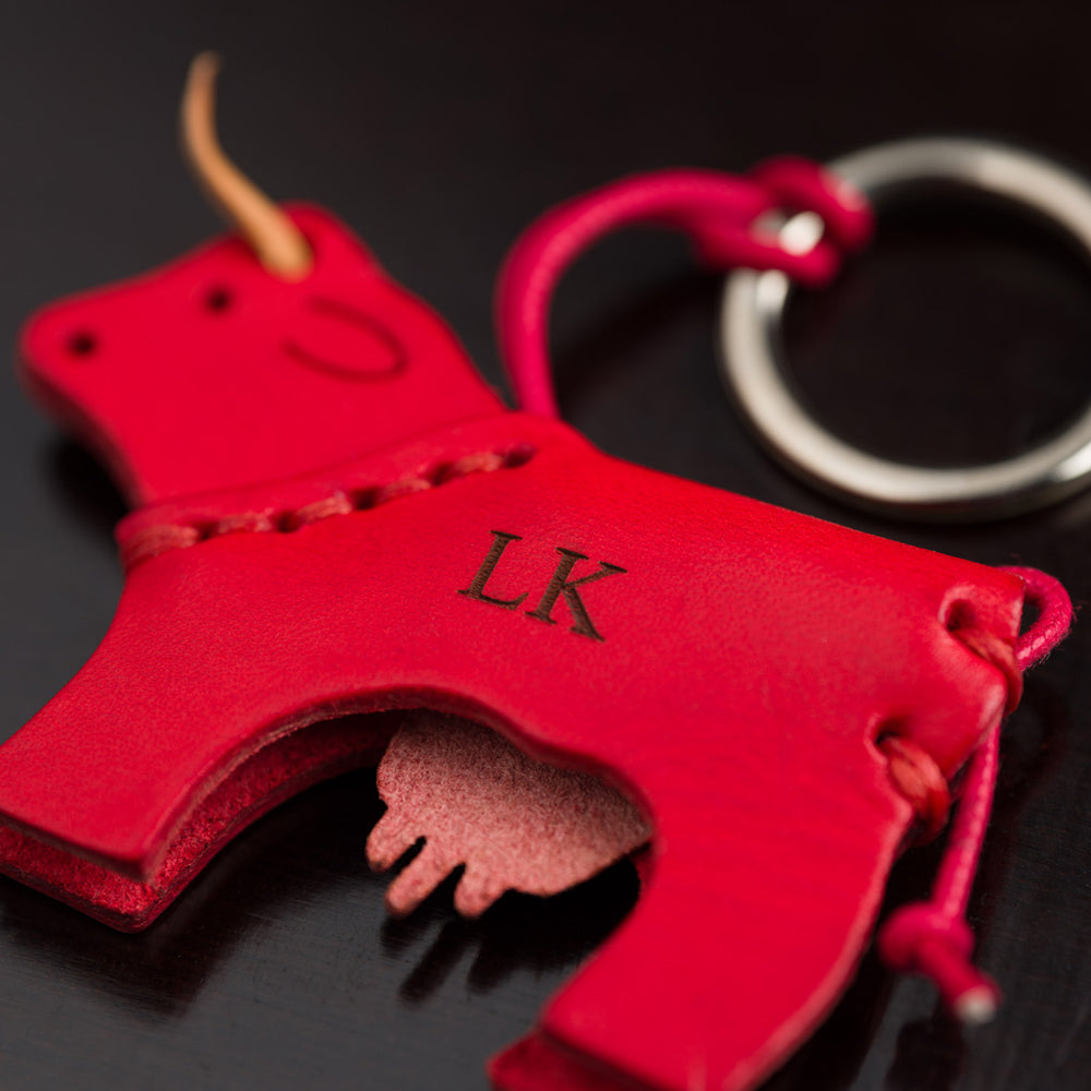 Pico Schlüsselanhänger Leder Kuh mit Gravur