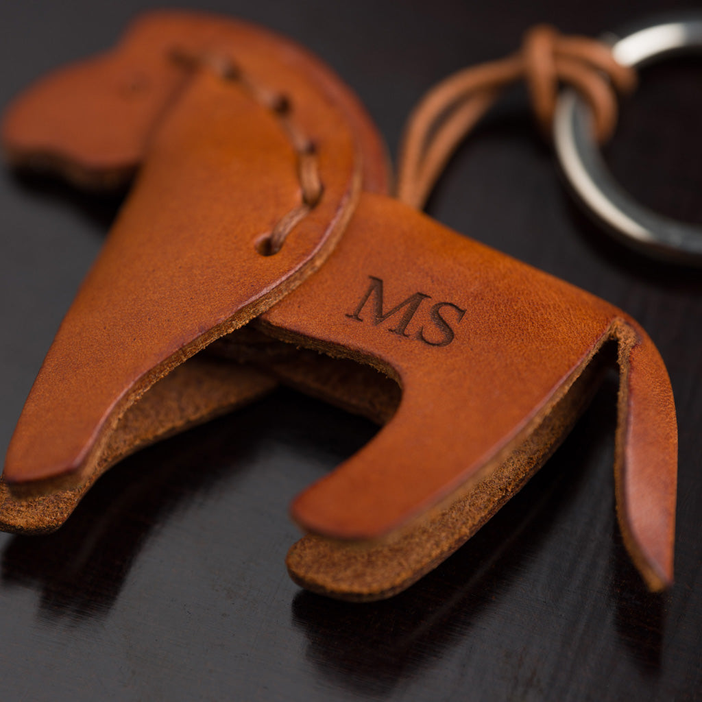 Pico Schlüsselanhänger Leder Pferd mit Gravur