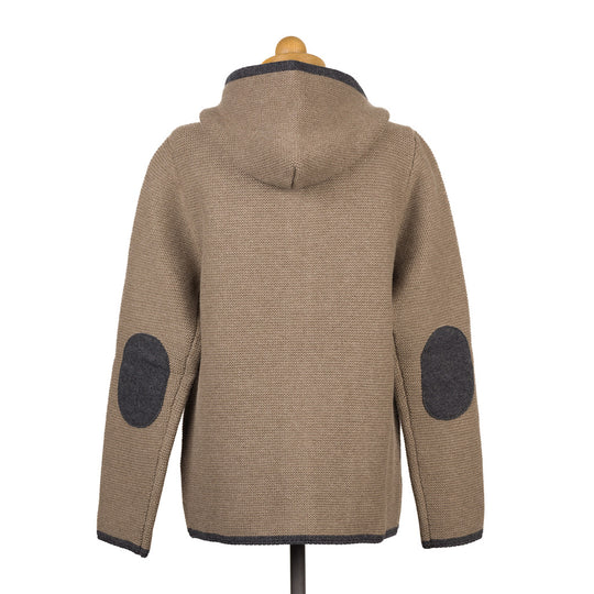 Ondra Strickjacke mit Kapuze Merinowolle Braun „Bad Mitterndorf“