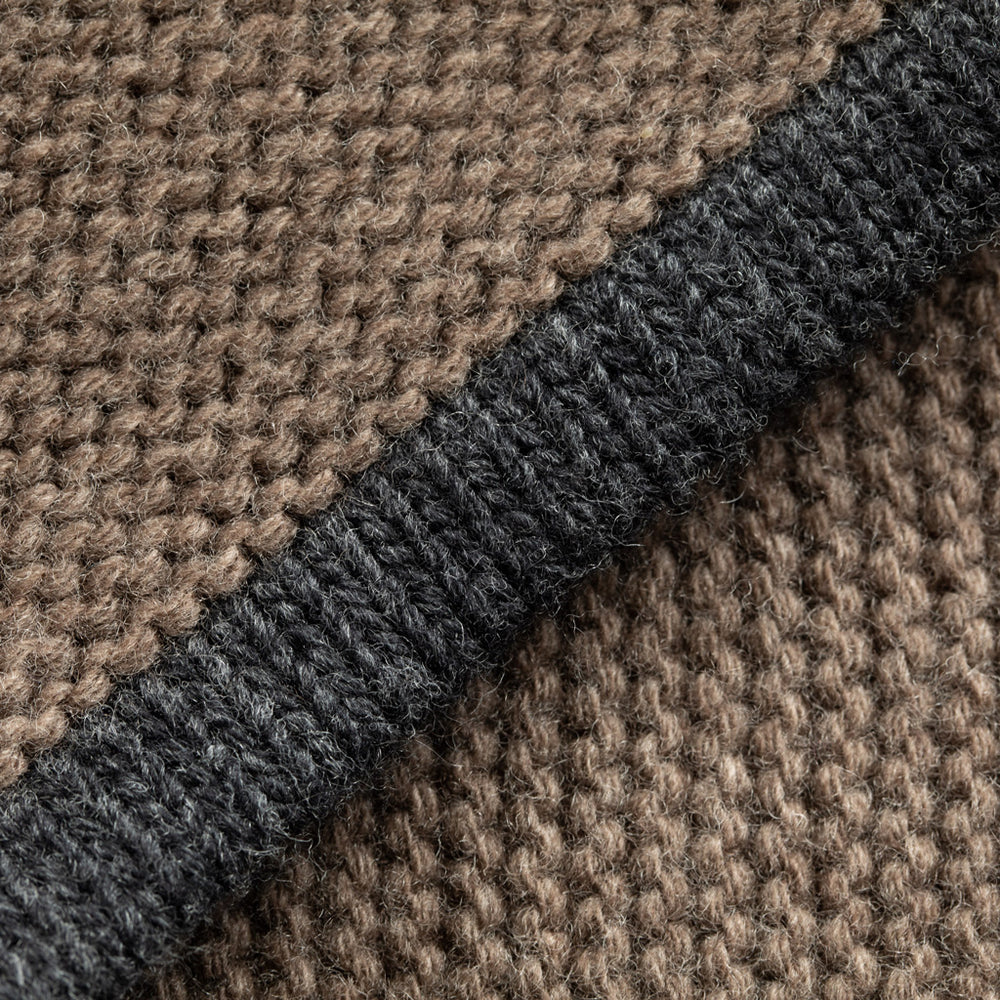 Ondra Strickjacke mit Kapuze Merinowolle Braun „Bad Mitterndorf“